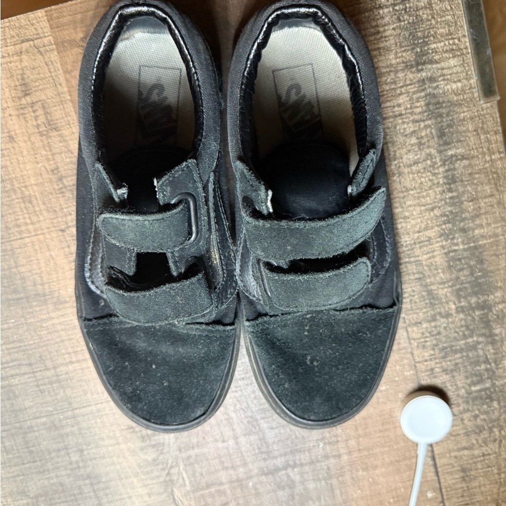 Vans Kids Black Velcro Shoes